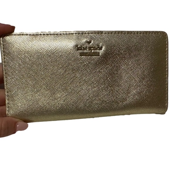 kate spade Handbags - Kate Spade Cameron Metallic Leather Bifold Wallet